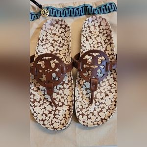 Tory Burch Miller Cloud Slipper-Tan  brown color, size 10.